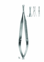 Micro Scissors, "Spring Type" Flat Handles and Cross- Serration