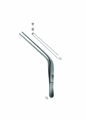 Forceps, Bayonet - Shaped, Angular