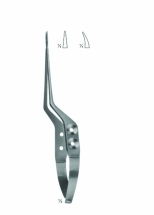 Micro Needle Holder With Round Handles and Bayonet - Shaped