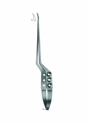 Micro Needle Holder With Round Handles and Bayonet - Shaped
